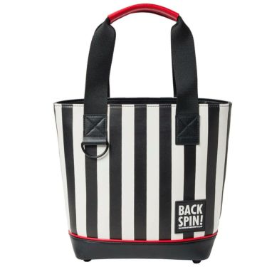 バックスピンゴルフ BACK SPIN! GOLF　ストライプ カートバッグ BSBE01B311 WHBK ホワイト/ブラック　2025年モデル