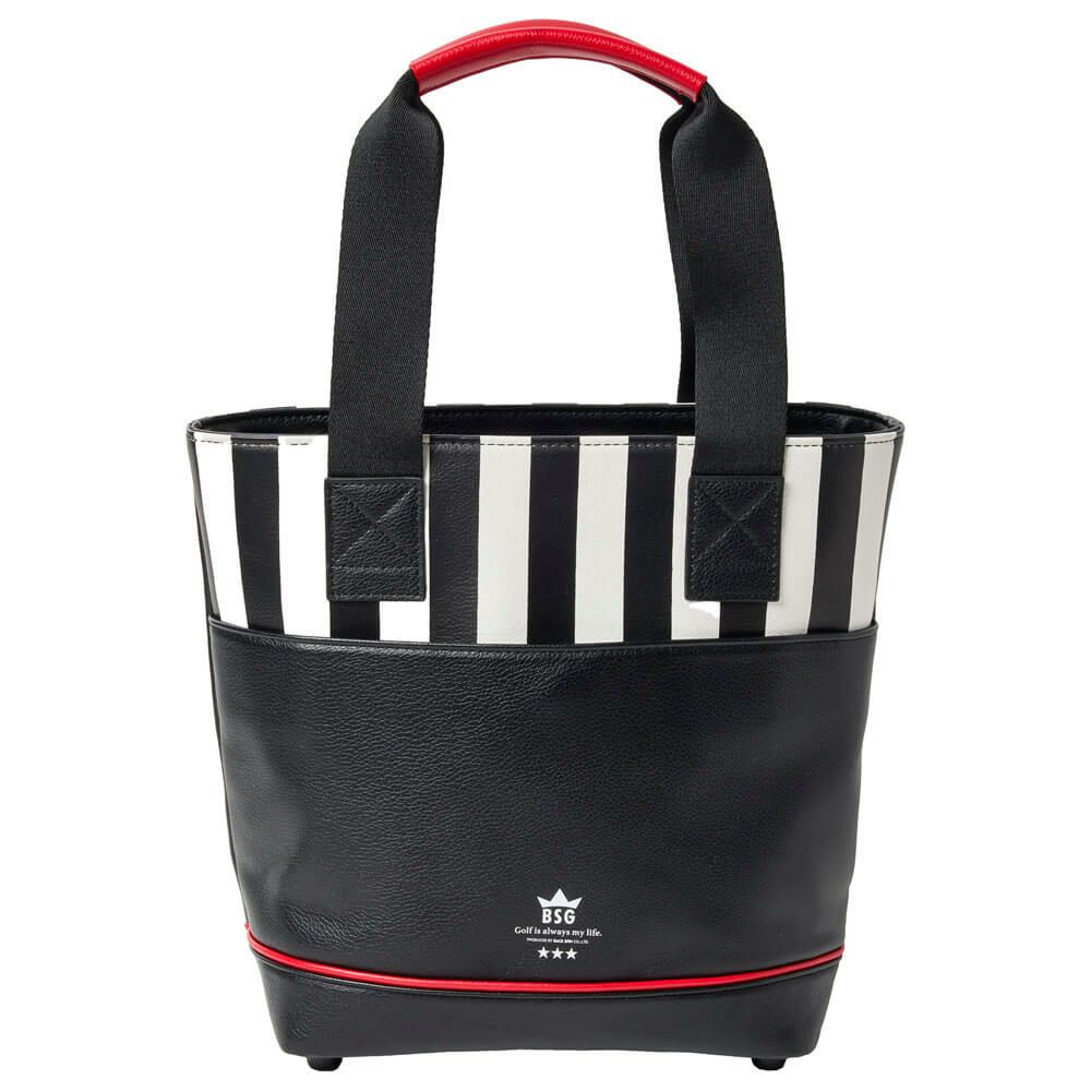 バックスピンゴルフ BACK SPIN! GOLF　ストライプ カートバッグ BSBE01B311 WHBK ホワイト/ブラック　2025年モデル　詳細2