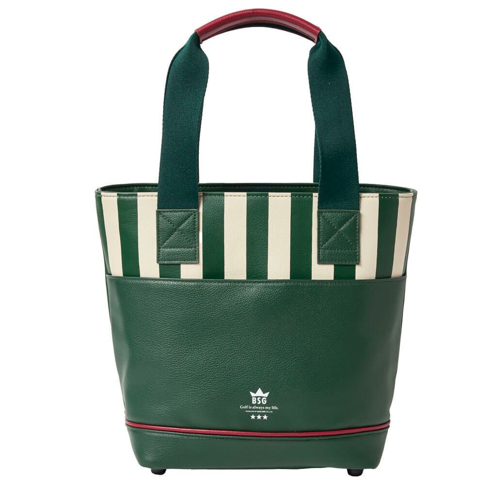 バックスピンゴルフ BACK SPIN! GOLF　ストライプ カートバッグ BSBE01B311 GRIV グリーン/アイボリー　2025年モデル　詳細2