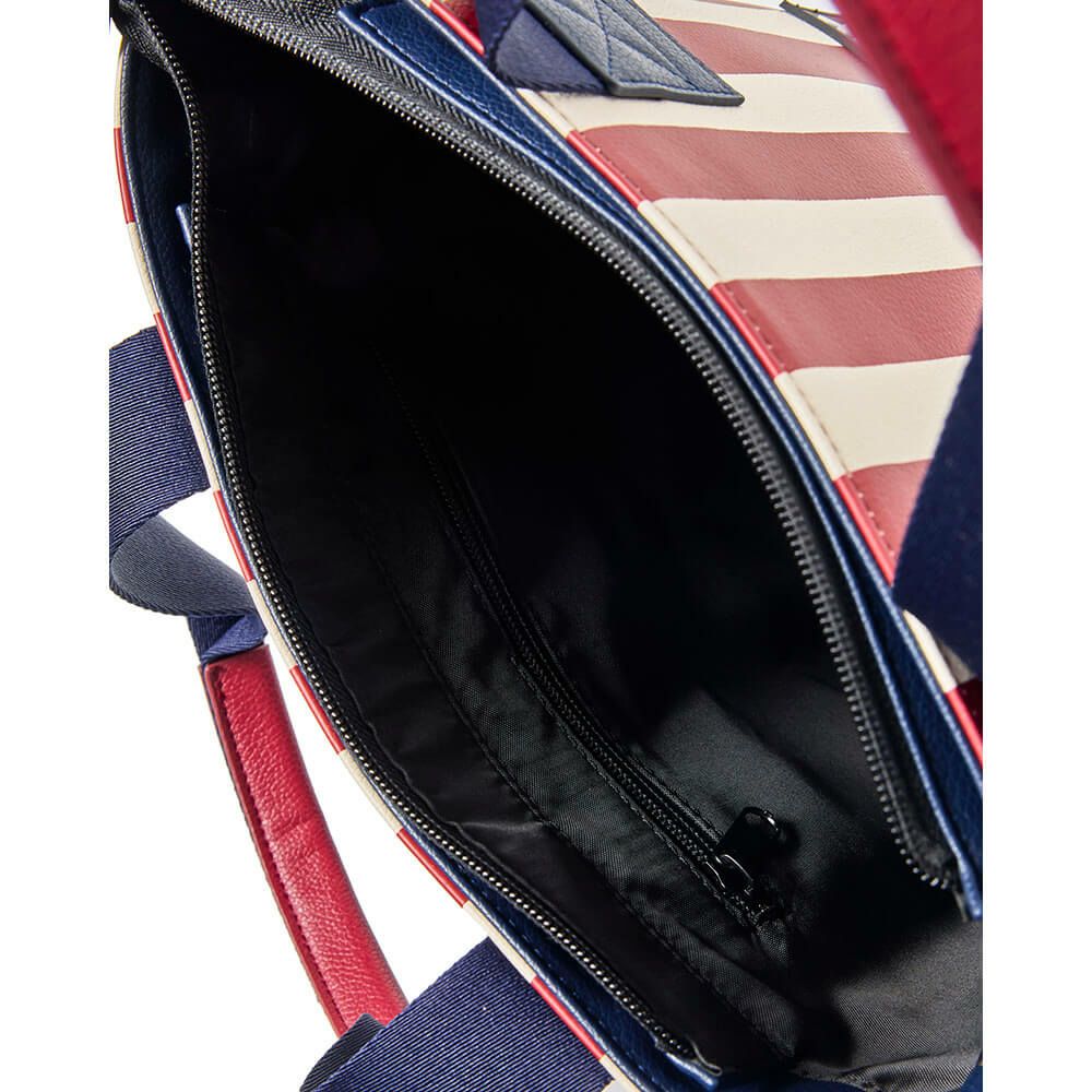 バックスピンゴルフ BACK SPIN! GOLF　ストライプ カートバッグ BSBE01B311 RDNV レッド/ネイビー　2025年モデル　詳細5