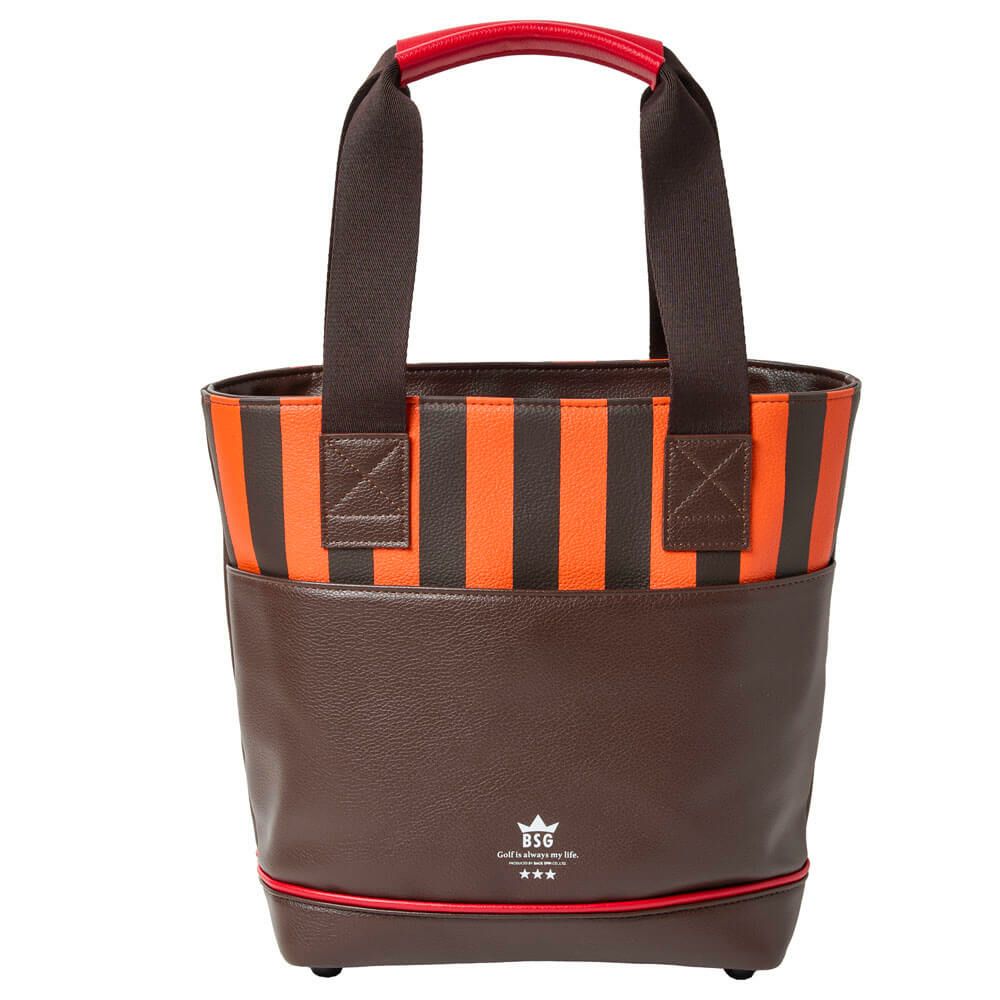 バックスピンゴルフ BACK SPIN! GOLF　ストライプ カートバッグ BSBE01B311 ORBR オレンジ/ブラウン　2025年モデル　詳細2