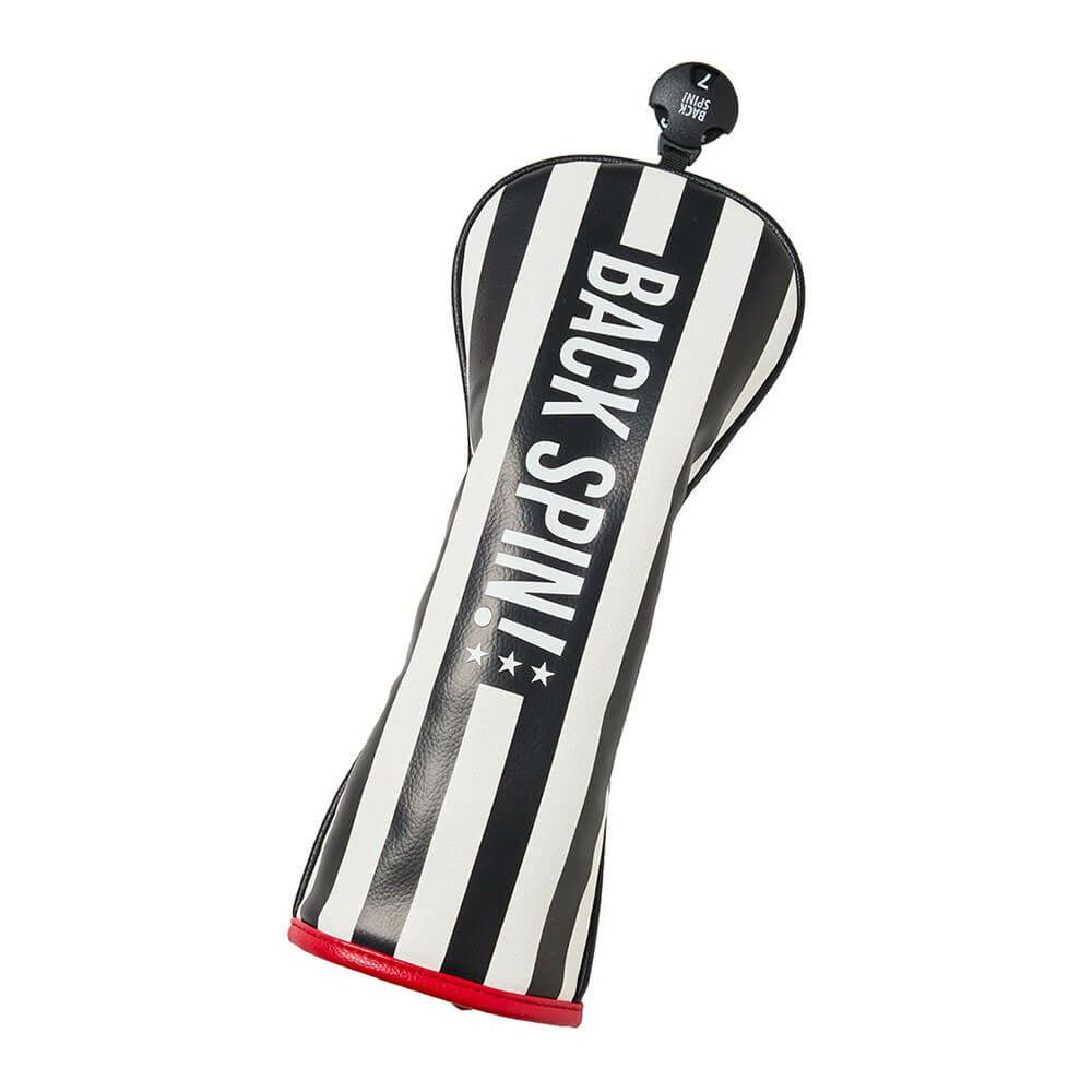 バックスピンゴルフ BACK SPIN! GOLF　ストライプ フェアウェイウッド用 ヘッドカバー BSBE01H516 WHBK ホワイト/ブラック　2025年モデル