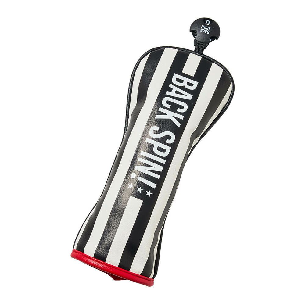 バックスピンゴルフ BACK SPIN! GOLF　ストライプ ユーティリティ用 ヘッドカバー BSBE01H517 WHBK ホワイト/ブラック　2025年モデル