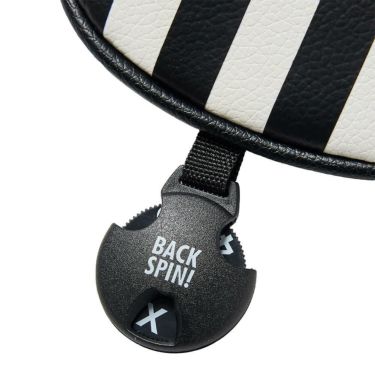 バックスピンゴルフ BACK SPIN! GOLF　ストライプ ユーティリティ用 ヘッドカバー BSBE01H517 WHBK ホワイト/ブラック　2025年モデル　詳細4