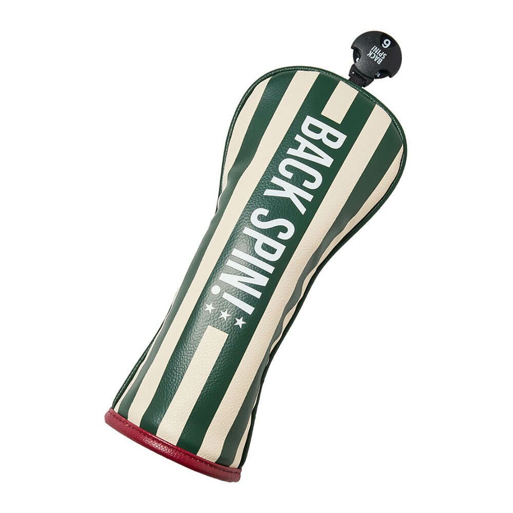 バックスピンゴルフ BACK SPIN! GOLF　ストライプ ユーティリティ用 ヘッドカバー BSBE01H517 GRIV グリーン/アイボリー　2025年モデル