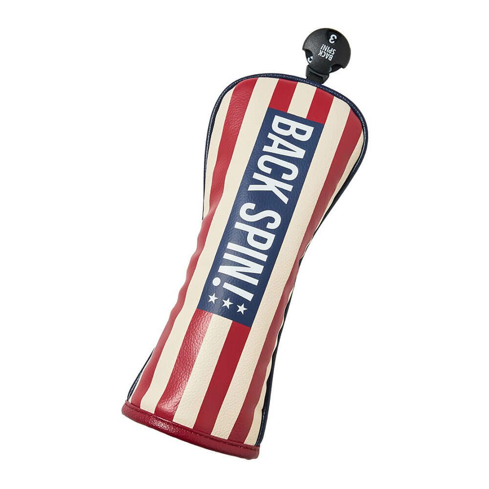 バックスピンゴルフ BACK SPIN! GOLF　ストライプ ユーティリティ用 ヘッドカバー BSBE01H517 RDNV レッド/ネイビー　2025年モデル