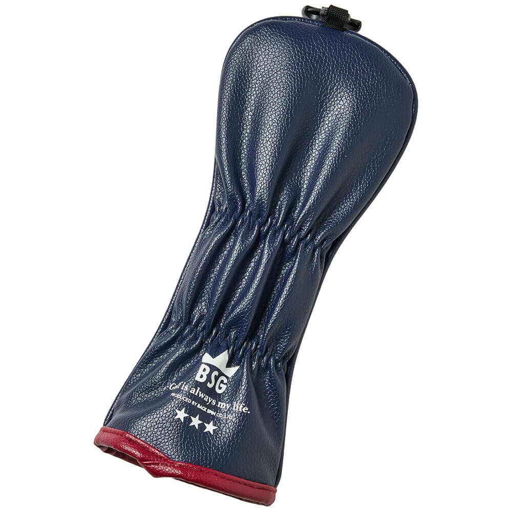 バックスピンゴルフ BACK SPIN! GOLF　ストライプ ユーティリティ用 ヘッドカバー BSBE01H517 RDNV レッド/ネイビー　2025年モデル　詳細2