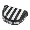 バックスピンゴルフ BACK SPIN! GOLF　ストライプ マレットタイプ用 パターカバー BSBE01H518 WHBK ホワイト/ブラック　2025年モデル