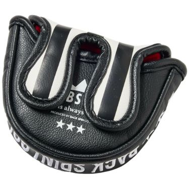 バックスピンゴルフ BACK SPIN! GOLF　ストライプ マレットタイプ用 パターカバー BSBE01H518 WHBK ホワイト/ブラック　2025年モデル　詳細2