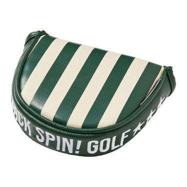 バックスピンゴルフ BACK SPIN! GOLF　ストライプ マレットタイプ用 パターカバー BSBE01H518 GRIV グリーン/アイボリー　2025年モデル