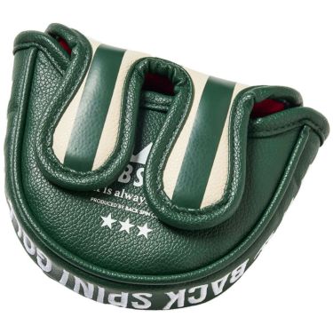 バックスピンゴルフ BACK SPIN! GOLF　ストライプ マレットタイプ用 パターカバー BSBE01H518 GRIV グリーン/アイボリー　2025年モデル　詳細2