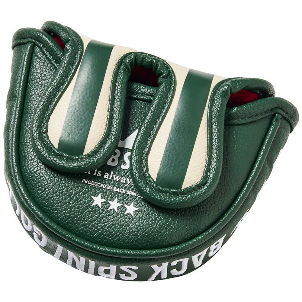 バックスピンゴルフ BACK SPIN! GOLF　ストライプ マレットタイプ用 パターカバー BSBE01H518 GRIV グリーン/アイボリー　2025年モデル　詳細2