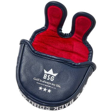 バックスピンゴルフ BACK SPIN! GOLF　ストライプ マレットタイプ用 パターカバー BSBE01H518 RDNV レッド/ネイビー　2025年モデル　詳細3