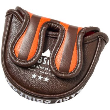 バックスピンゴルフ BACK SPIN! GOLF　ストライプ マレットタイプ用 パターカバー BSBE01H518 ORBR オレンジ/ブラウン　2025年モデル　詳細2