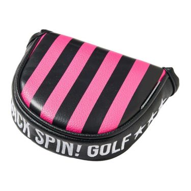 バックスピンゴルフ BACK SPIN! GOLF　ストライプ マレットタイプ用 パターカバー BSBE01H518 PKBK ピンク/ブラック　2025年モデル ピンク/ブラック