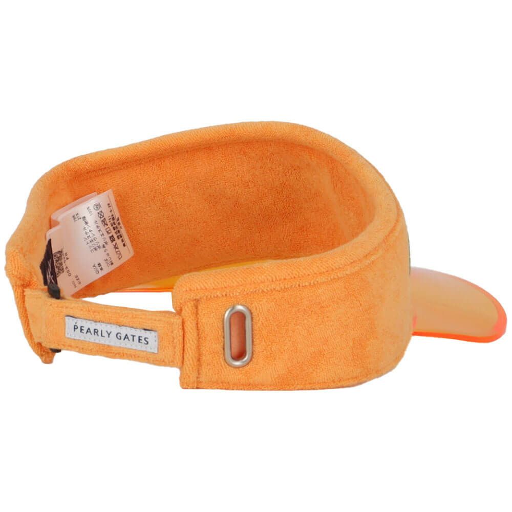 パーリーゲイツ PEARLY GATES　クリアブリムバイザー 053-5287604 063 オレンジイエロー　2025年モデル　詳細2