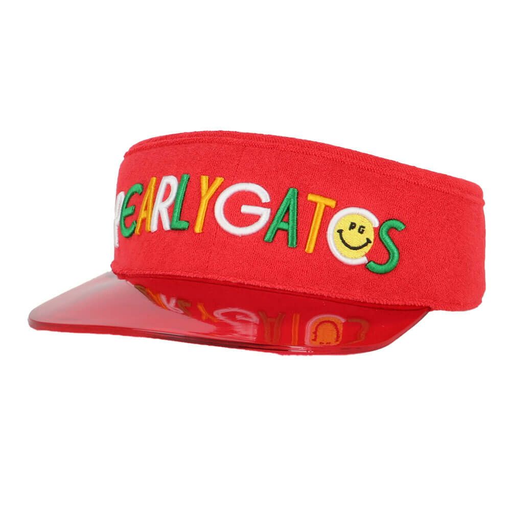 パーリーゲイツ PEARLY GATES　クリアブリムバイザー 053-5287604 100 レッド　2025年モデル