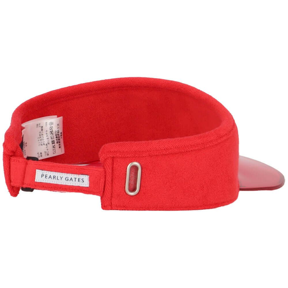 パーリーゲイツ PEARLY GATES　クリアブリムバイザー 053-5287604 100 レッド　2025年モデル　詳細2