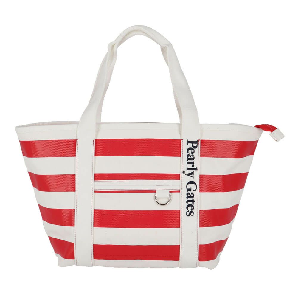 パーリーゲイツ PEARLY GATES　ボーダー柄 ロッカーバッグ 053-5181501 101 レッド　2025年モデル