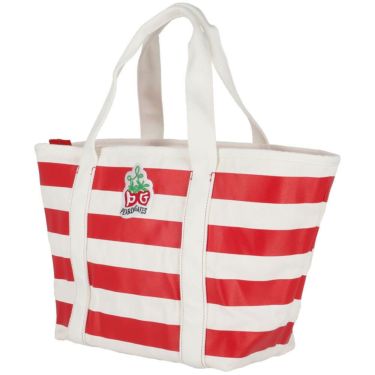 パーリーゲイツ PEARLY GATES　ボーダー柄 ロッカーバッグ 053-5181501 101 レッド　2025年モデル　詳細3