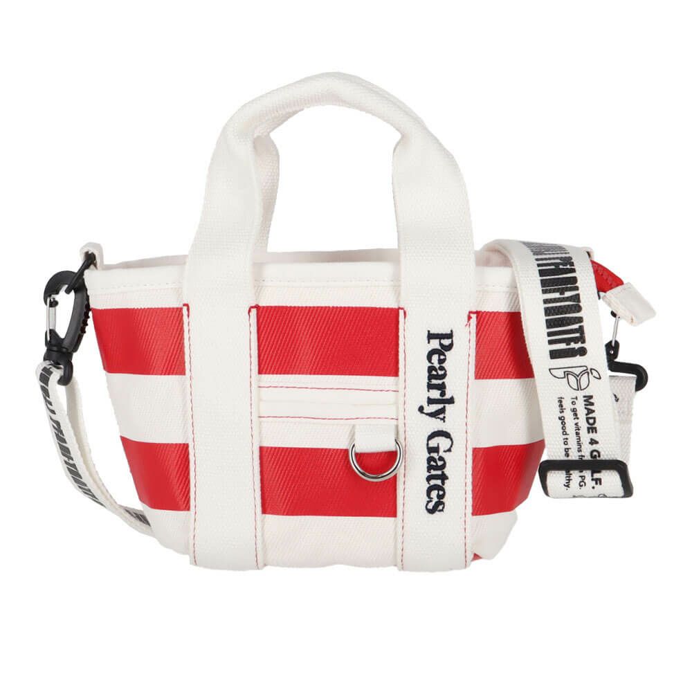 パーリーゲイツ PEARLY GATES　ボーダー柄 カートバッグ 053-5181502 101 レッド　2025年モデル