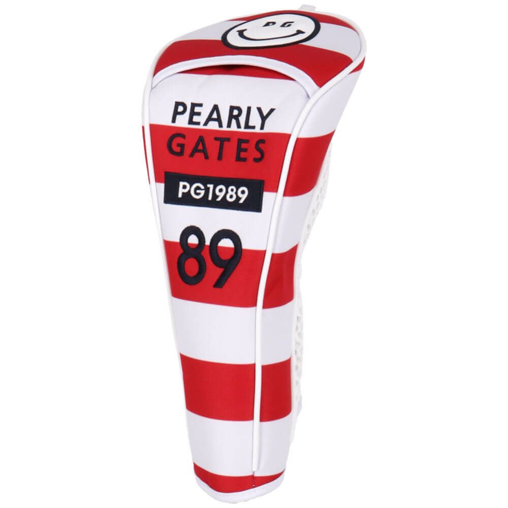 パーリーゲイツ PEARLY GATES　ボーダー柄 ドライバー用 ヘッドカバー 053-5184500 101 レッド　2025年モデル　詳細2