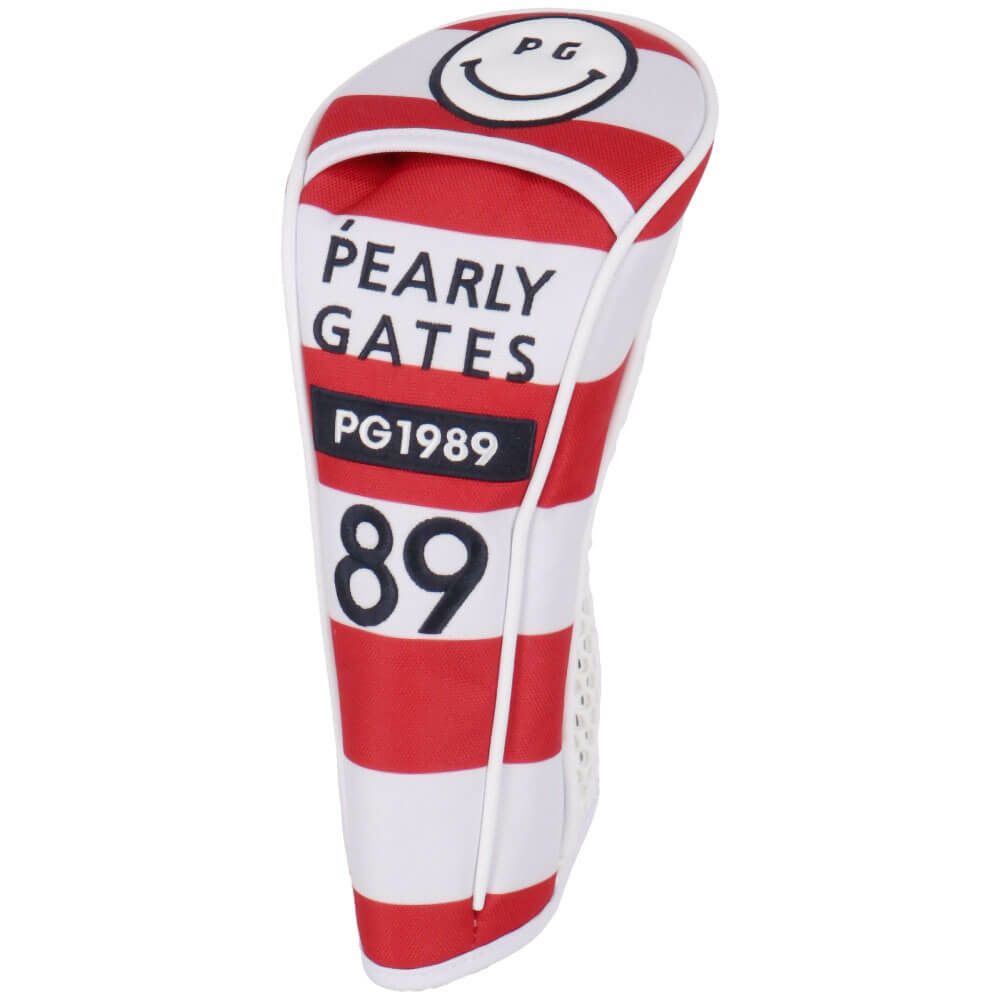 パーリーゲイツ PEARLY GATES　ボーダー柄 フェアウェイウッド用 ヘッドカバー 053-5184501 101 レッド　2025年モデル　詳細2