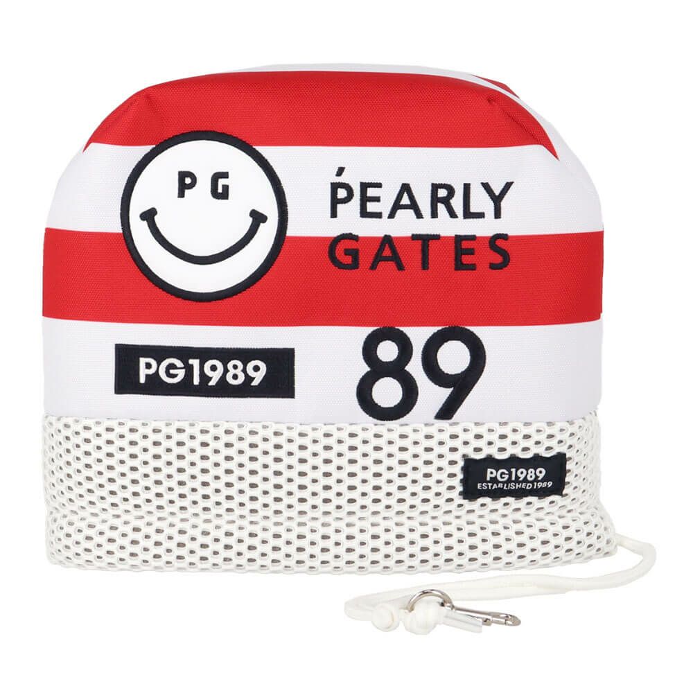 パーリーゲイツ PEARLY GATES　ボーダー柄 アイアン用 ヘッドカバー 053-5184505 101 レッド　2025年モデル