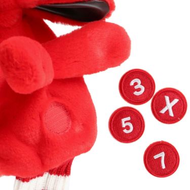 パーリーゲイツ PEARLY GATES　Bio うさぎ フェアウェイウッド用 ヘッドカバー 053-5184506 100 レッド　2025年モデル　詳細5