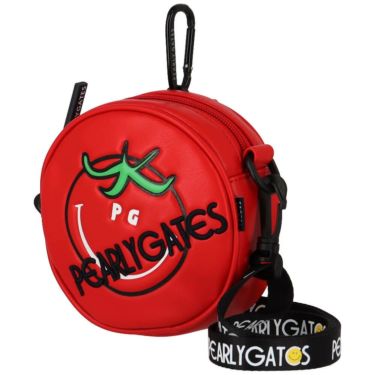 パーリーゲイツ PEARLY GATES　ベジタブル型 マルチ ショルダーポーチ 053-5284601 100 レッド　2025年モデル　詳細2