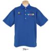 パーリーゲイツ PEARLY GATES　メンズ ロゴプリント Pe格子サッカー 半袖 ポロシャツ 053-5260617　2025年モデル ブルー