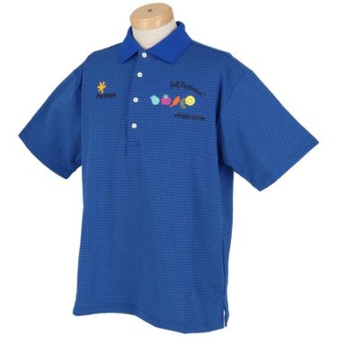 パーリーゲイツ PEARLY GATES　メンズ ロゴプリント Pe格子サッカー 半袖 ポロシャツ 053-5260617　2025年モデル 詳細3