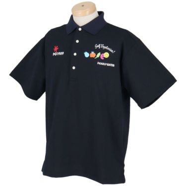 パーリーゲイツ PEARLY GATES　メンズ ロゴプリント Pe格子サッカー 半袖 ポロシャツ 053-5260617　2025年モデル 詳細7