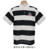 パーリーゲイツ PEARLY GATES　メンズ 切替ボーダー 半袖 ポロシャツ 053-5160509　2025年モデル ホワイト×ダークネイビー