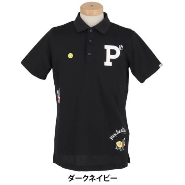 パーリーゲイツ PEARLY GATES　メンズ ワッフルメッシュ 半袖 ポロシャツ 053-5160513　2025年モデル ダークネイビー