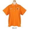 パーリーゲイツ PEARLY GATES　レディース ロゴプリント Pe格子サッカー 半袖 ポロシャツ 055-5260618　2025年モデル オレンジ