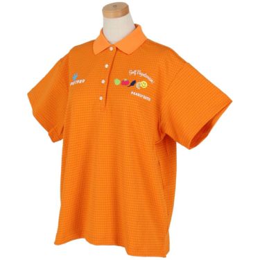 パーリーゲイツ PEARLY GATES　レディース ロゴプリント Pe格子サッカー 半袖 ポロシャツ 055-5260618　2025年モデル 詳細3