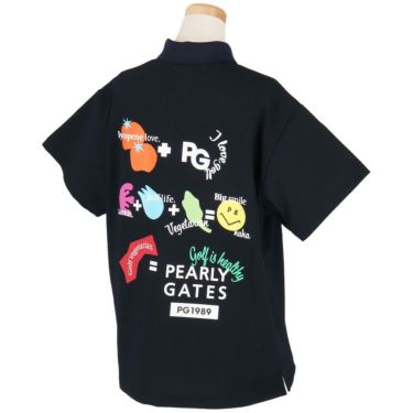 パーリーゲイツ PEARLY GATES　レディース ロゴプリント Pe格子サッカー 半袖 ポロシャツ 055-5260618　2025年モデル 詳細4