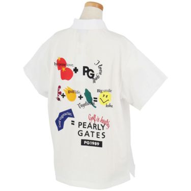 パーリーゲイツ PEARLY GATES　レディース ロゴプリント Pe格子サッカー 半袖 ポロシャツ 055-5260618　2025年モデル 詳細6