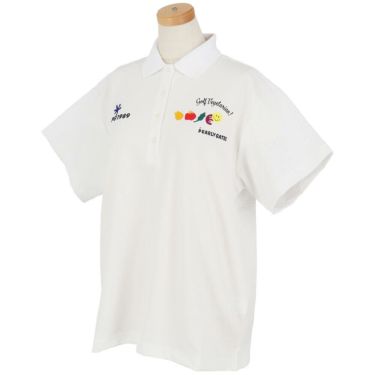 パーリーゲイツ PEARLY GATES　レディース ロゴプリント Pe格子サッカー 半袖 ポロシャツ 055-5260618　2025年モデル 詳細7