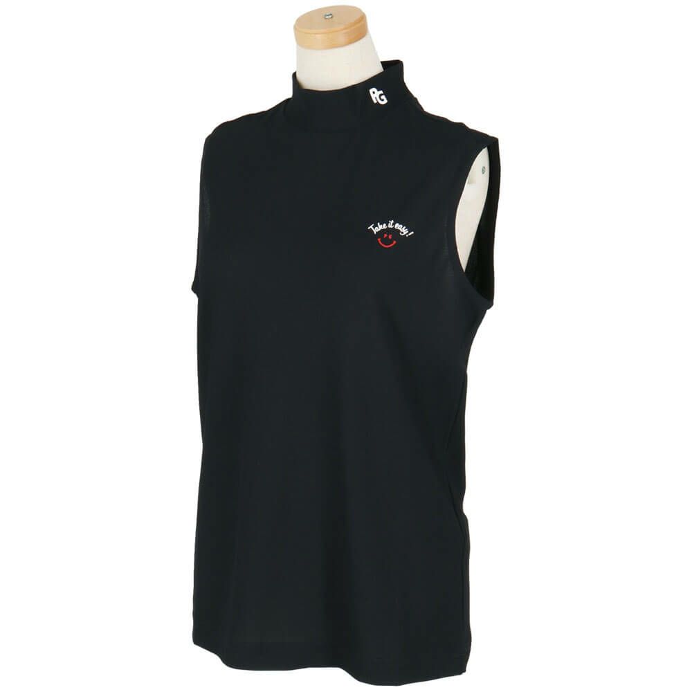 パーリーゲイツ PEARLY GATES　レディース ハニカム 鹿の子 スリーブレス モックネックシャツ 055-5267612　2025年モデル 詳細3