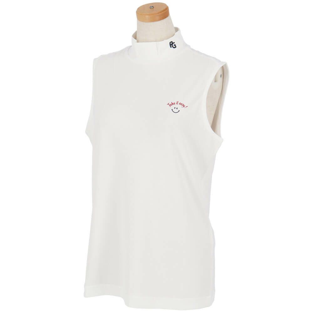 パーリーゲイツ PEARLY GATES　レディース ハニカム 鹿の子 スリーブレス モックネックシャツ 055-5267612　2025年モデル 詳細7