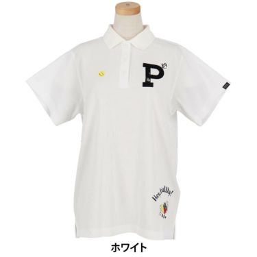 パーリーゲイツ PEARLY GATES　レディース ワッフルメッシュ 半袖 ポロシャツ 055-5160514　2025年モデル ホワイト