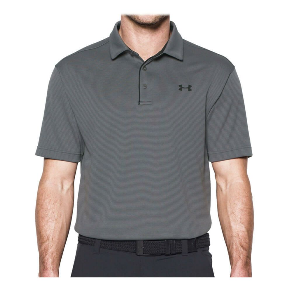 アンダーアーマー UNDER ARMOUR　メンズ 4WAYストレッチ UVケア 半袖 ポロシャツ 1290140 040 Graphite/Black Graphite（040）