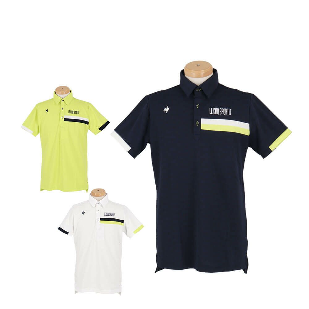 ルコック Le coq sportif　メンズ 小柄ジャガード 半袖 ポロシャツ LG5SHS08M　2025年モデル