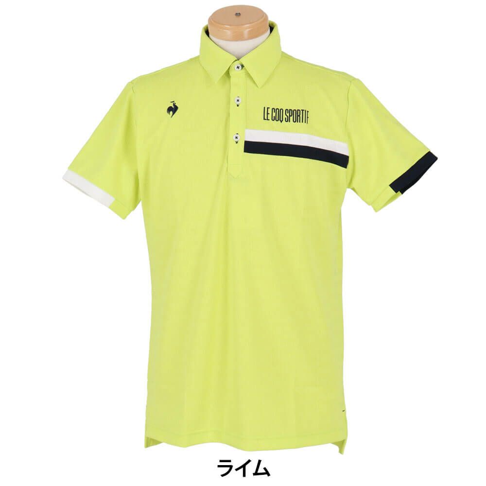 ルコック Le coq sportif　メンズ 小柄ジャガード 半袖 ポロシャツ LG5SHS08M　2025年モデル　詳細2