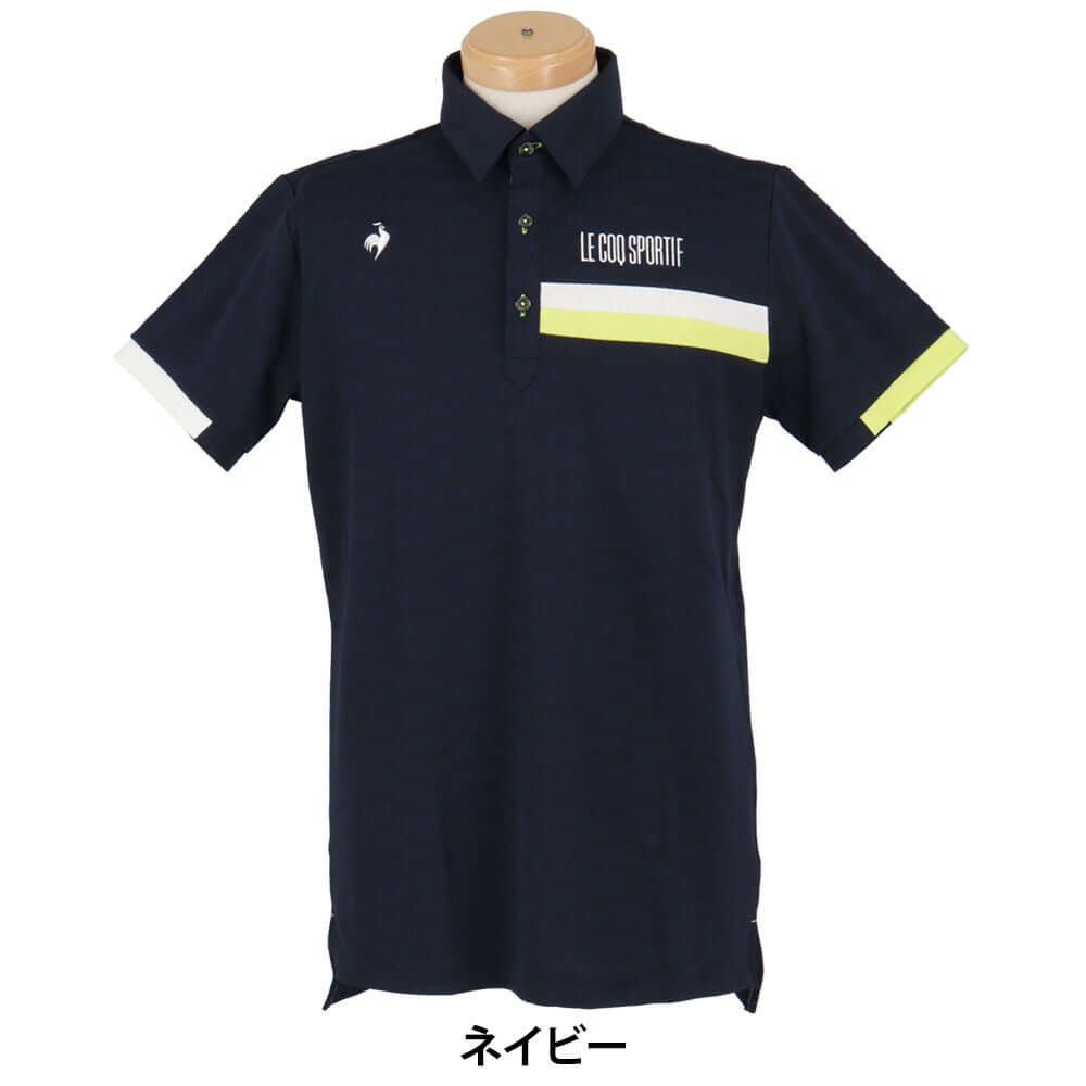 ルコック Le coq sportif　メンズ 小柄ジャガード 半袖 ポロシャツ LG5SHS08M　2025年モデル　詳細6