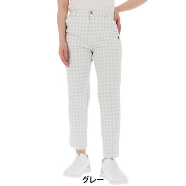 ルコック Le coq sportif　レディース ギンガムチェック 9分丈 パンツ LG5SLP50L　2025年モデル　詳細2