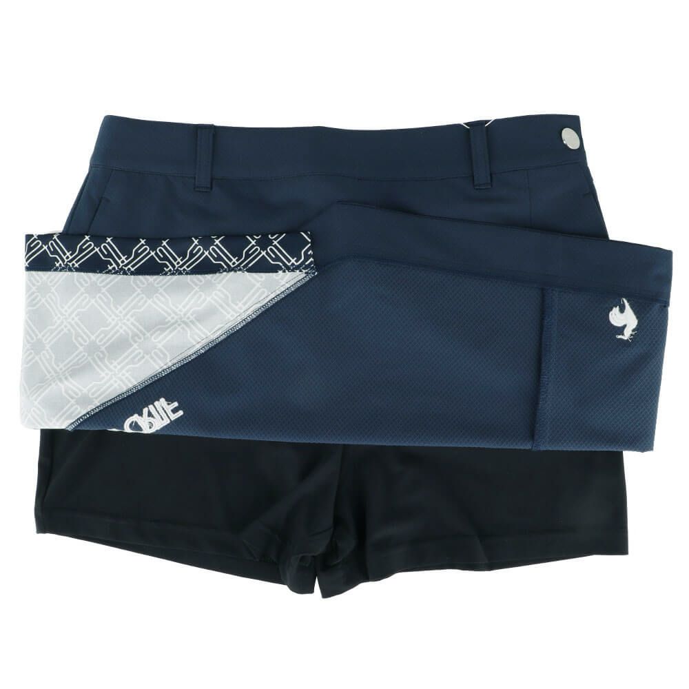 ルコック Le coq sportif　レディース プリント切替 インナーパンツ一体型 スカート LG5SSK01L　2025年モデル　詳細6