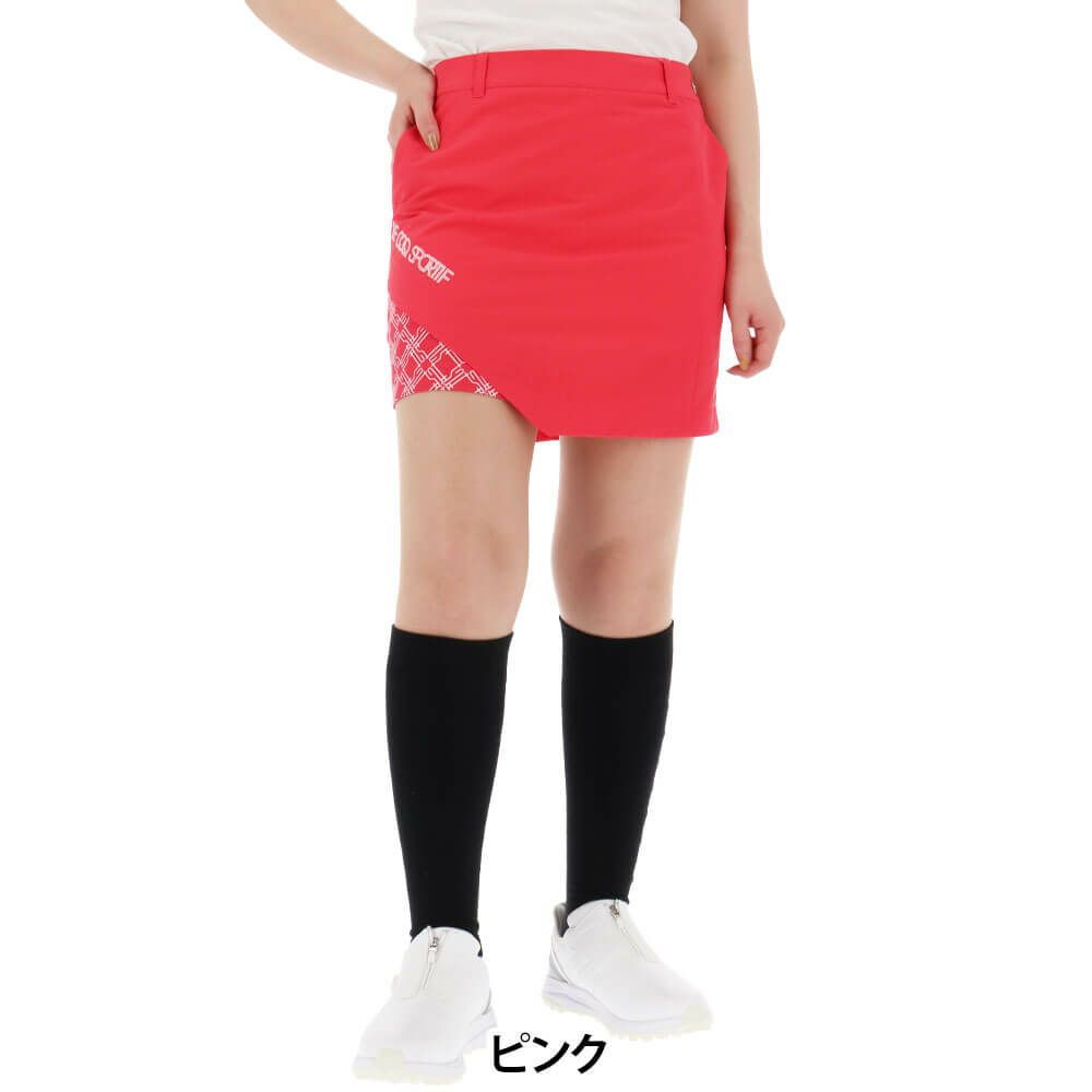 ルコック Le coq sportif　レディース プリント切替 インナーパンツ一体型 スカート LG5SSK01L　2025年モデル　詳細7